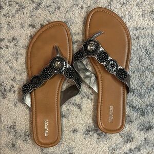 Maurices Black and Silver Women's Sandals